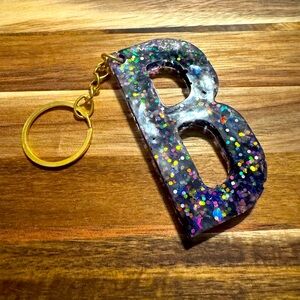 B letter key chain or bag clip